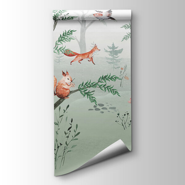 Painting of animals in a forest Painting of animals in a forest