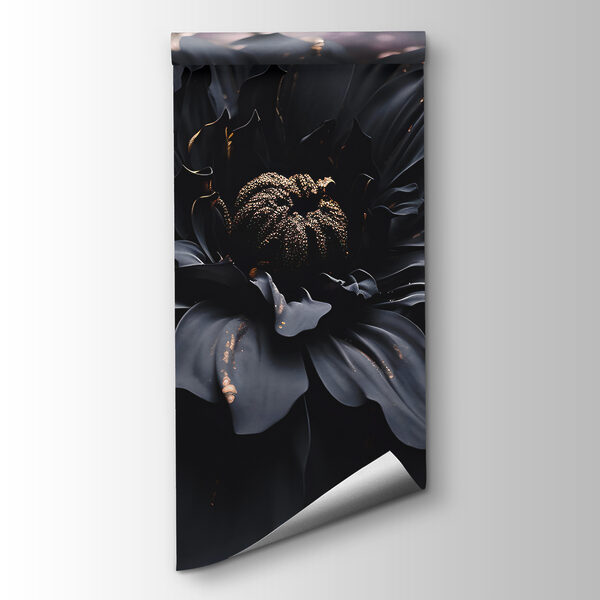 Elegant noir bloom shimmers in dark Elegant noir bloom shimmers in dark