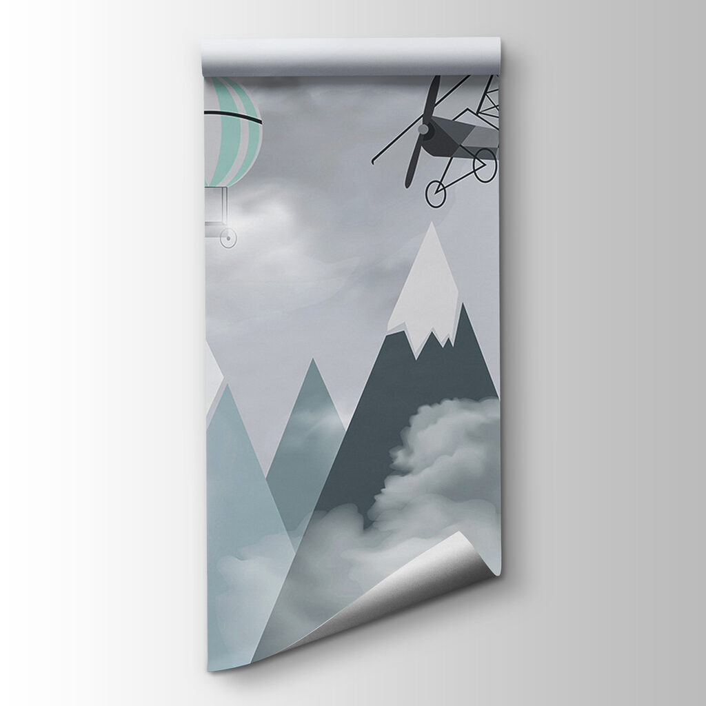 Helicopter flying over mountains Helicopter flying over mountains