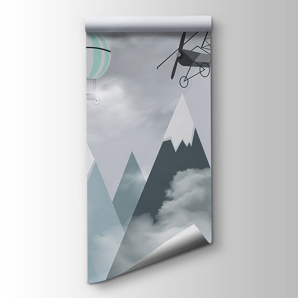 Helicopter flying over mountains Helicopter flying over mountains