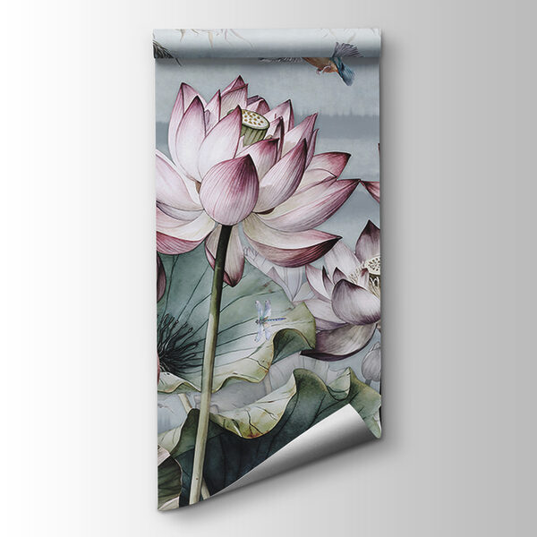 Painting of flowers and a bird