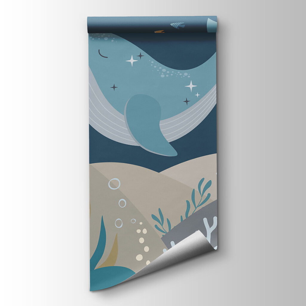 Whale swimming under water Whale swimming under water