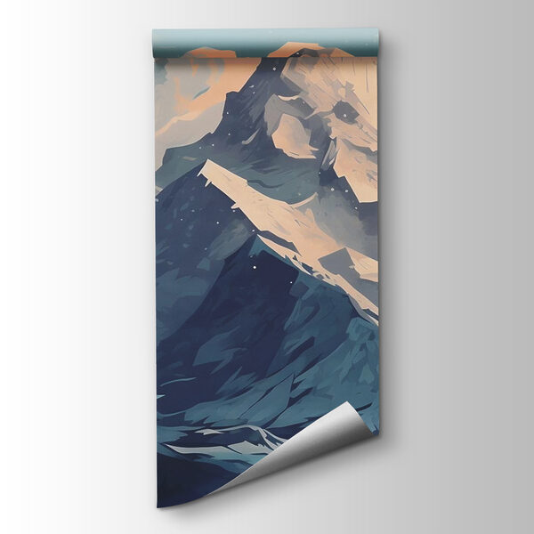 Mountain range with trees and clouds Mountain range with trees and clouds