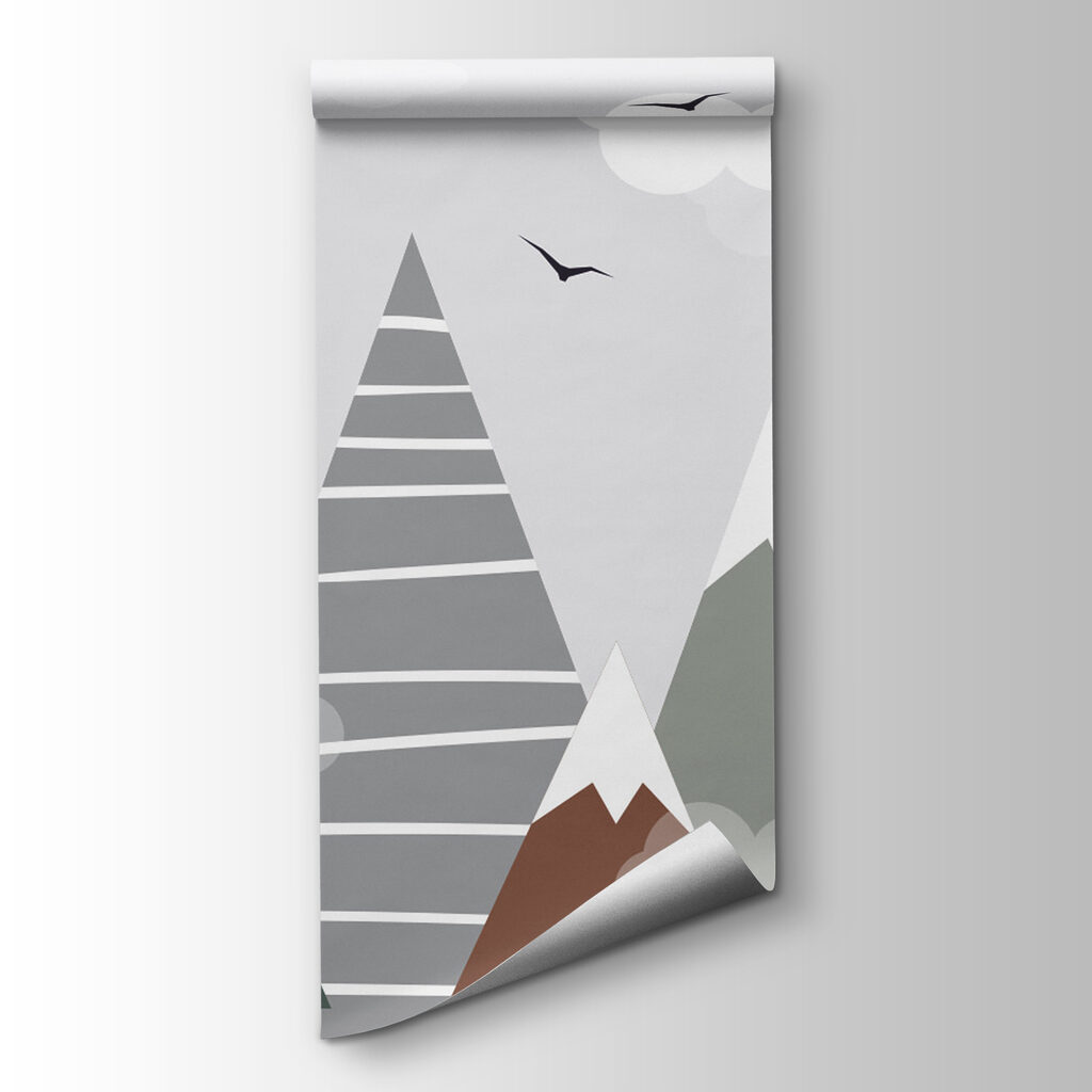 Landscape with trees and mountains