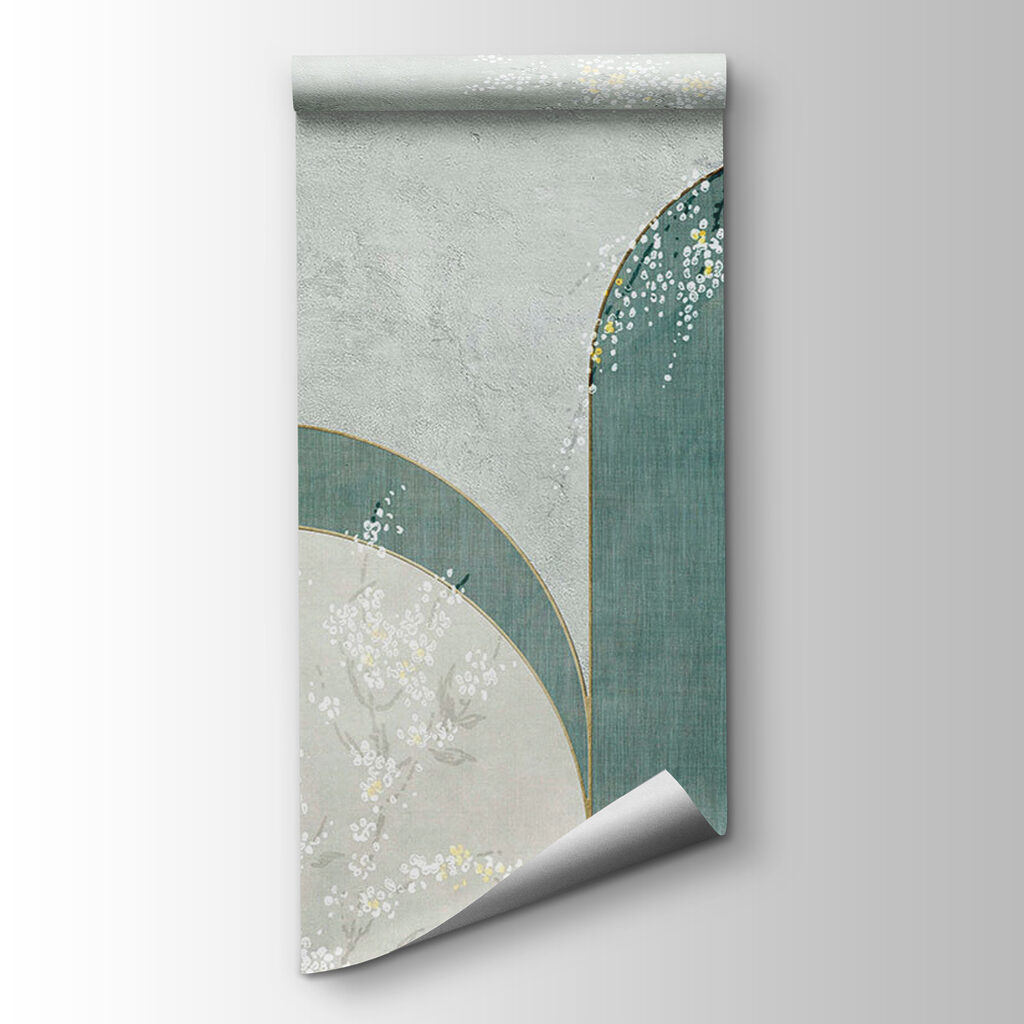 Wallpaper with flowers and archs Wallpaper with flowers and archs