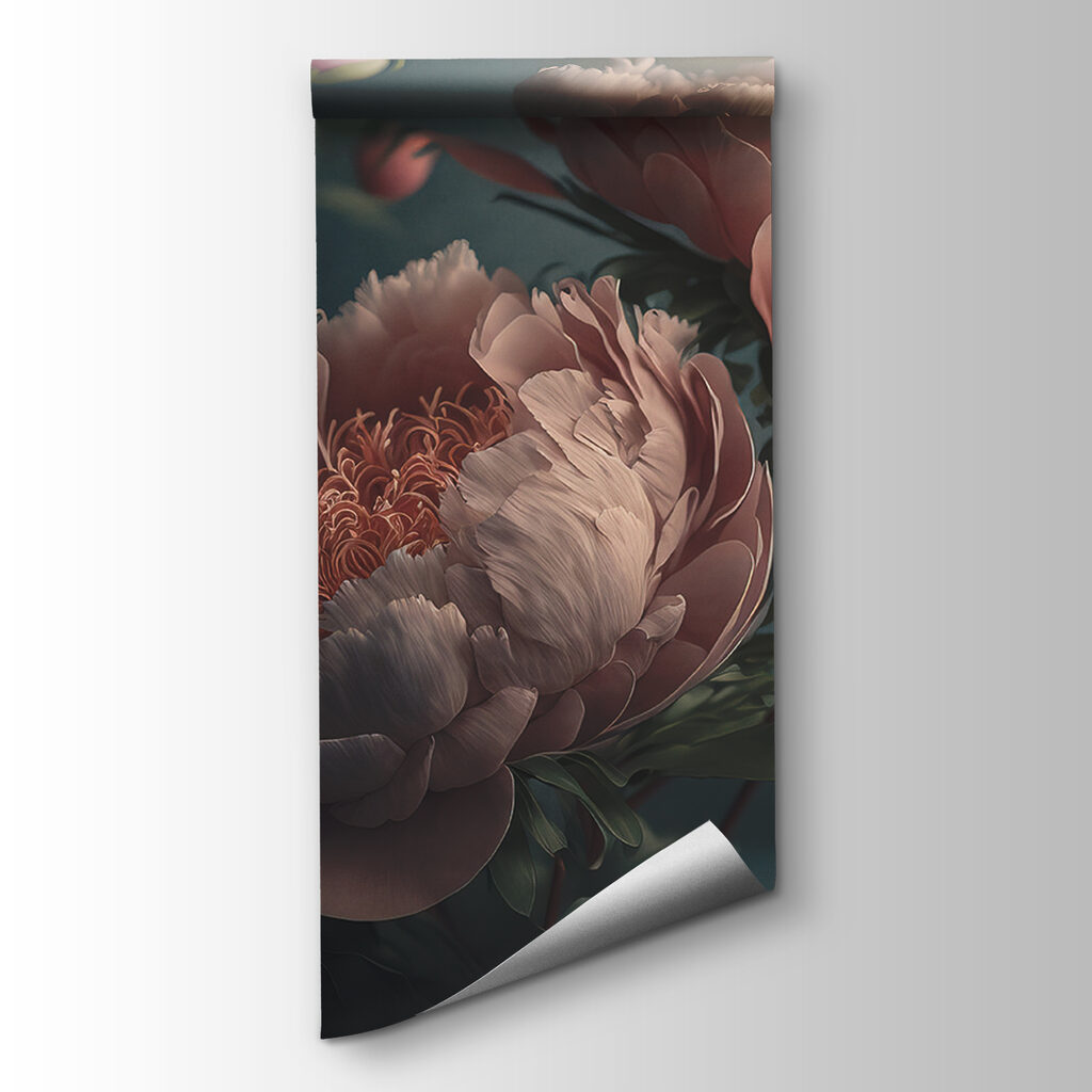 Delicate peonies in soft colors