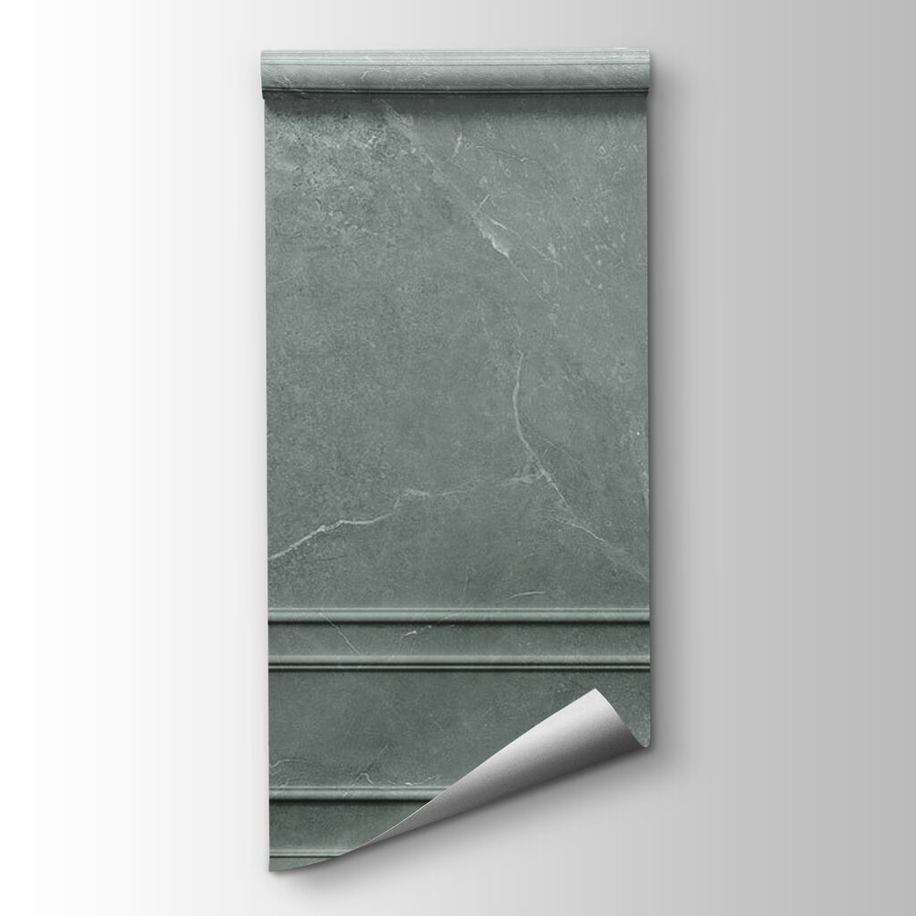 Grey stone wall with square designs