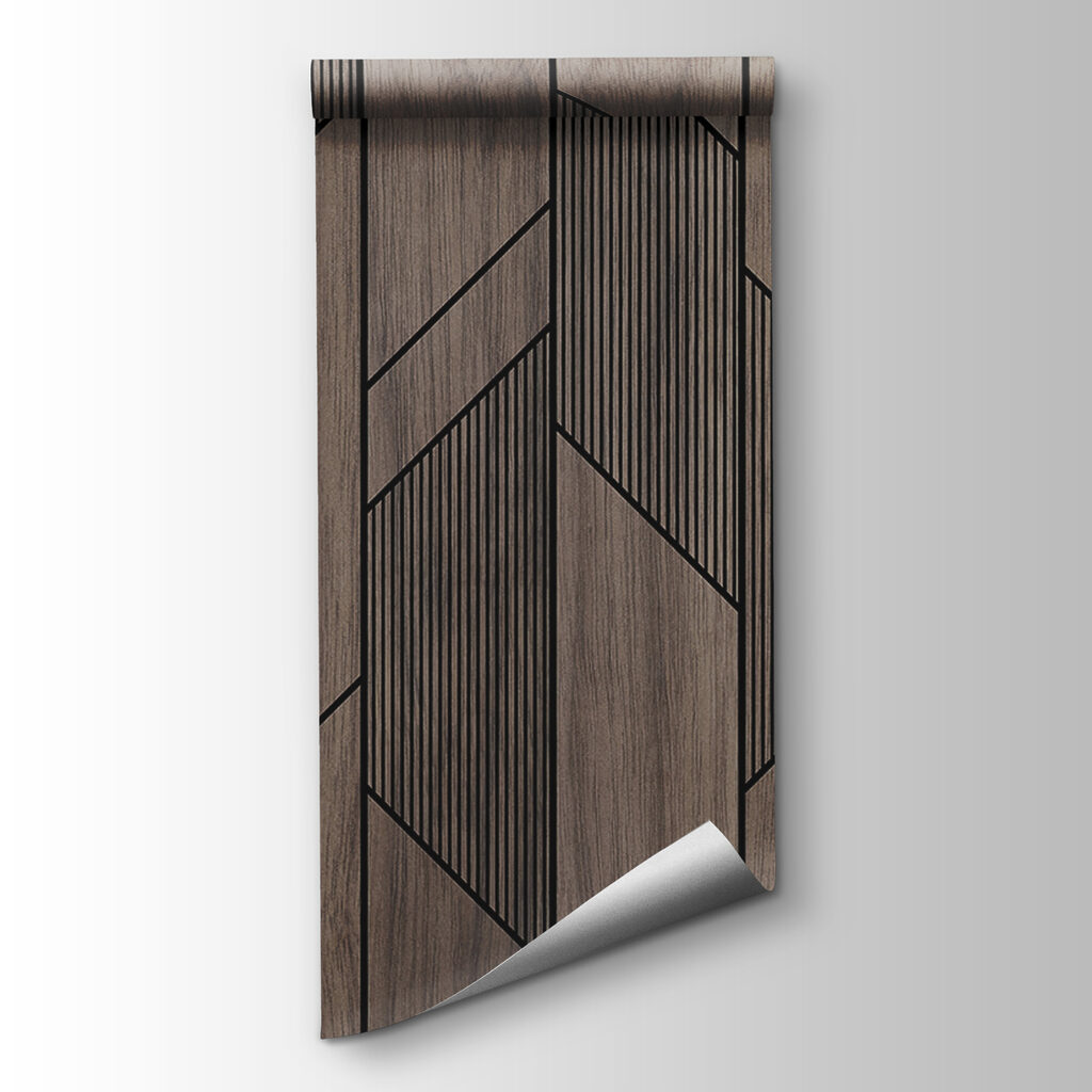 A wood paneling with black lines A wood paneling with black lines