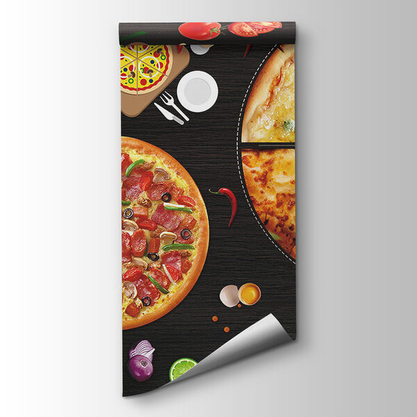 A pizzas on a table A pizzas on a table