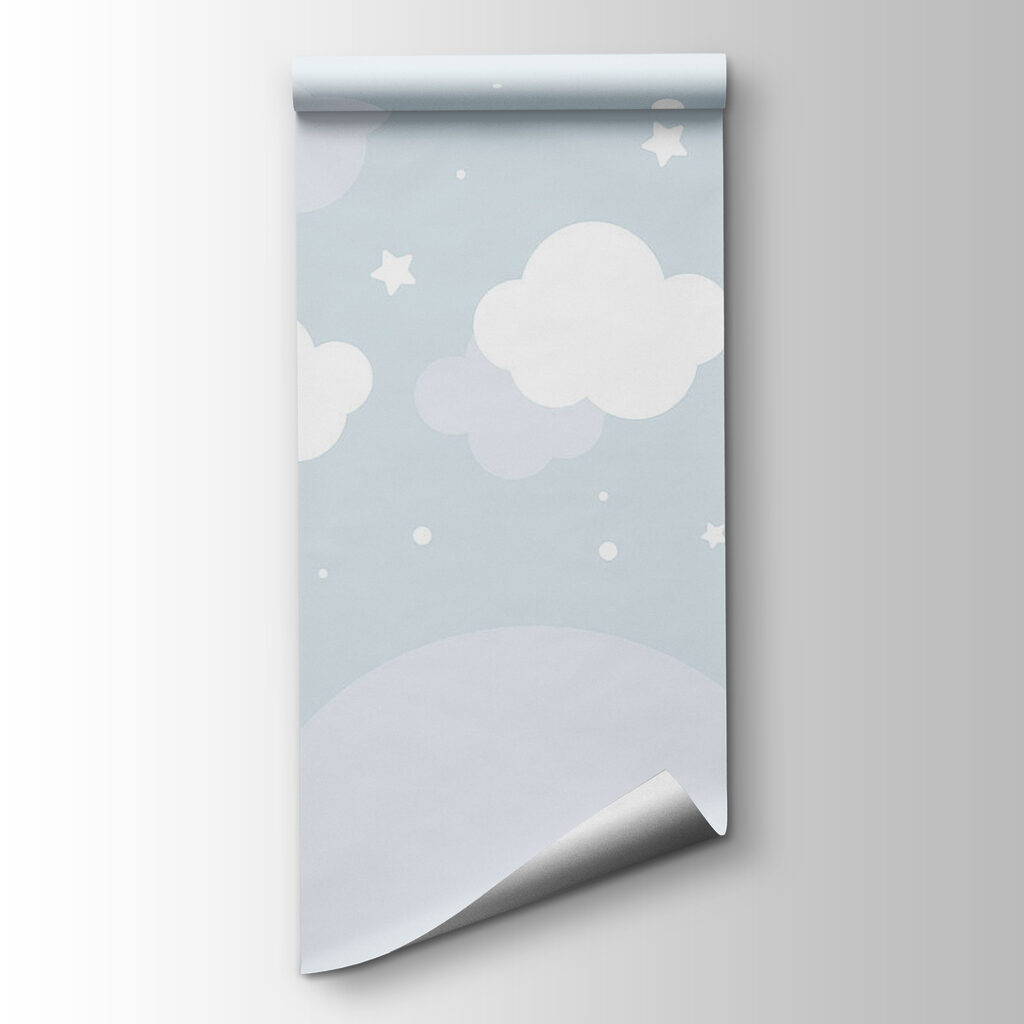 A moon and clouds in the sky A moon and clouds in the sky