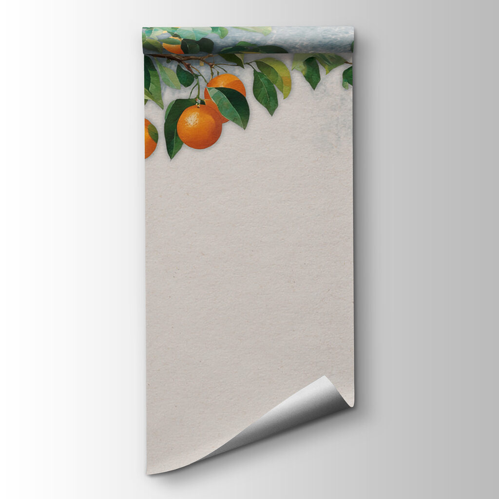 A branch of oranges with leaves A branch of oranges with leaves