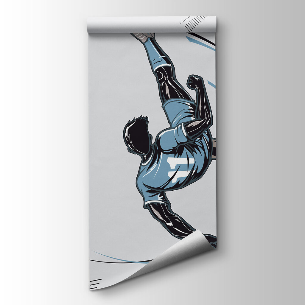 A football player kicking a ball A football player kicking a ball