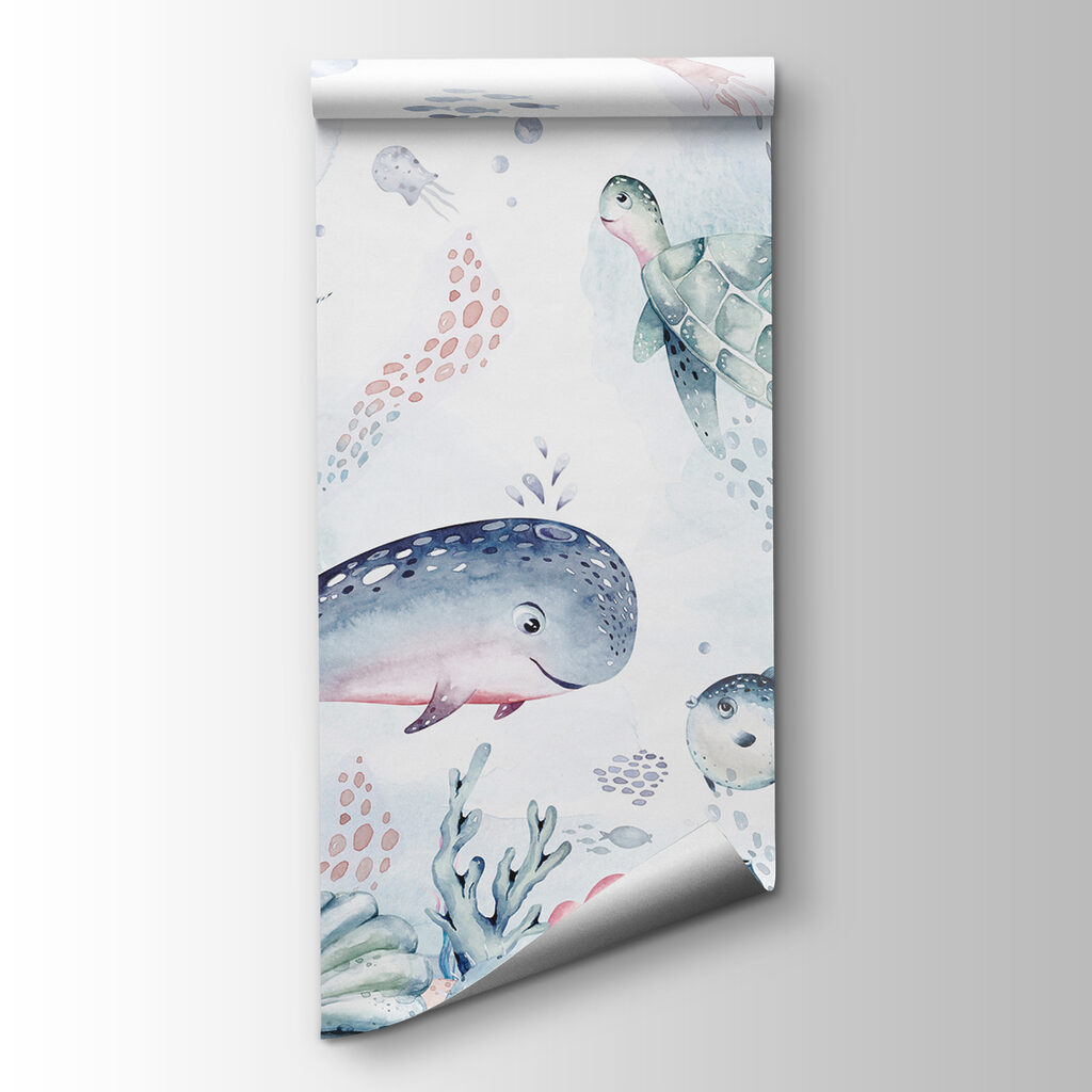 A watercolor sea creatures A watercolor sea creatures