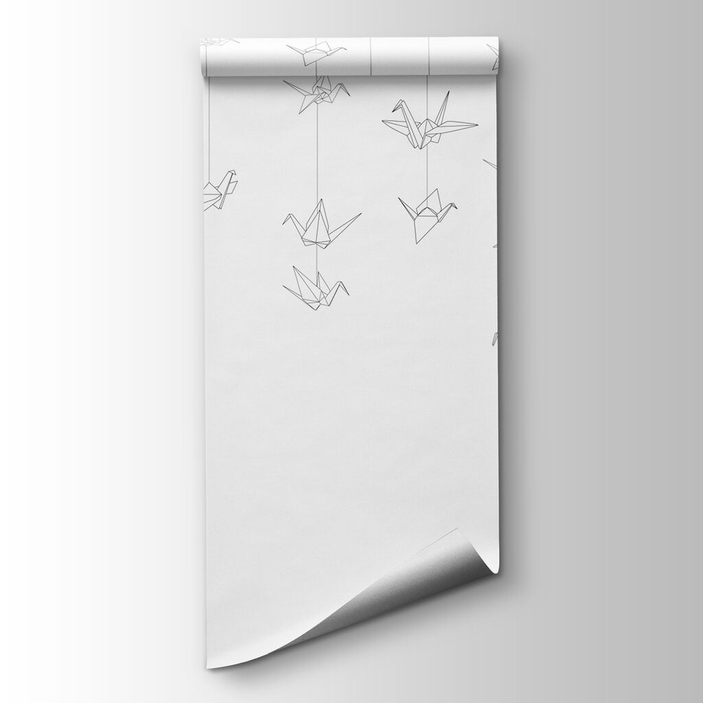 A group of origami birds A group of origami birds