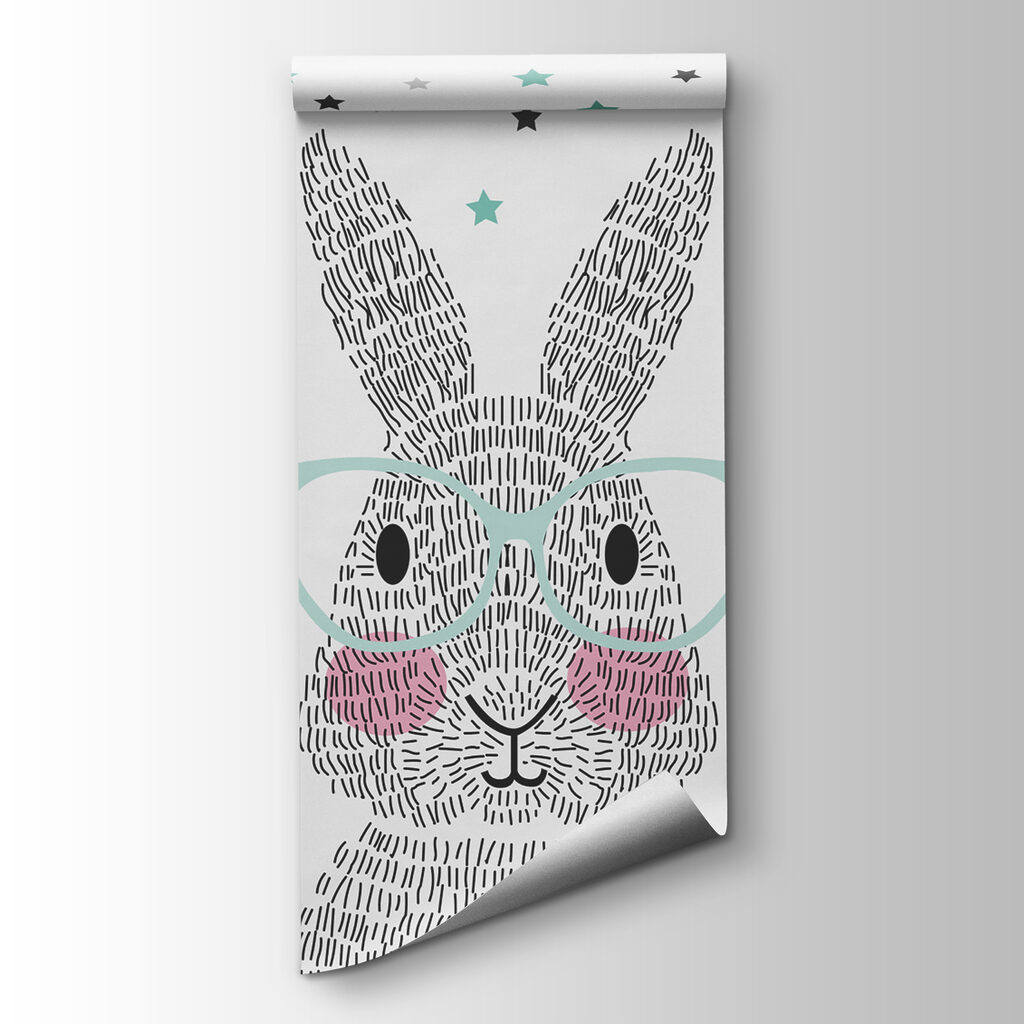 A rabbit wearing glasses A rabbit wearing glasses