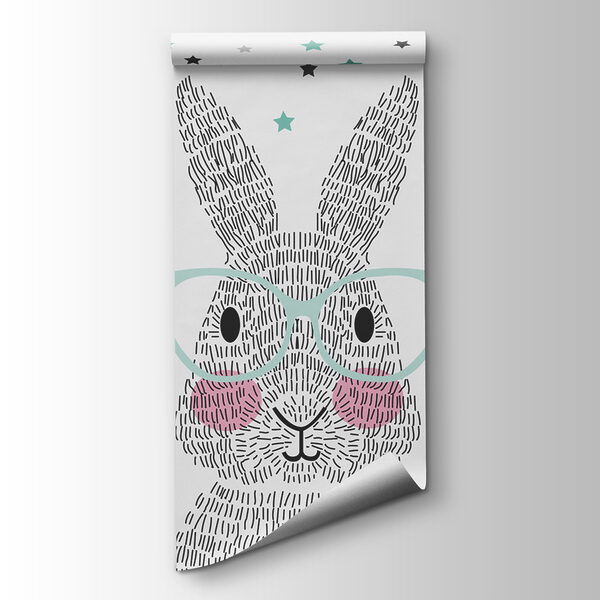 A rabbit wearing glasses A rabbit wearing glasses