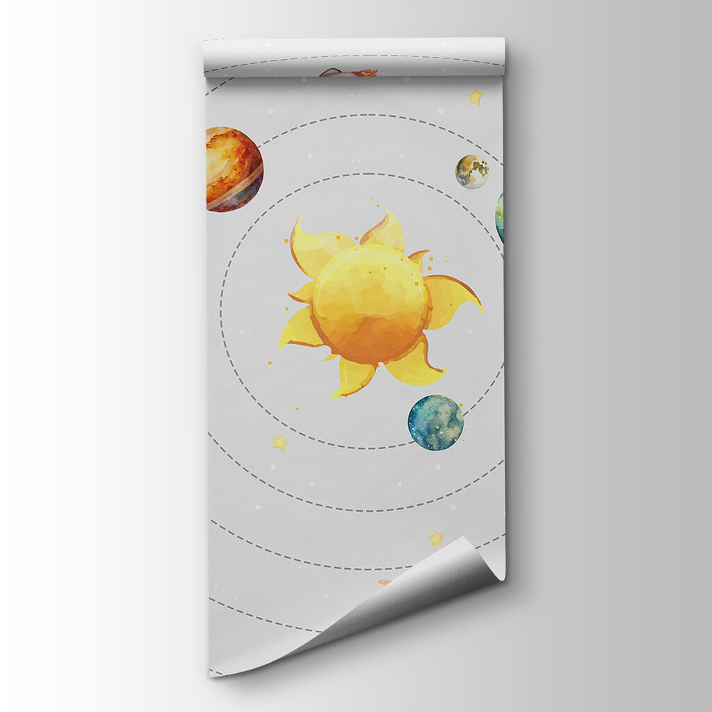 A solar system with planets and stars A solar system with planets and stars