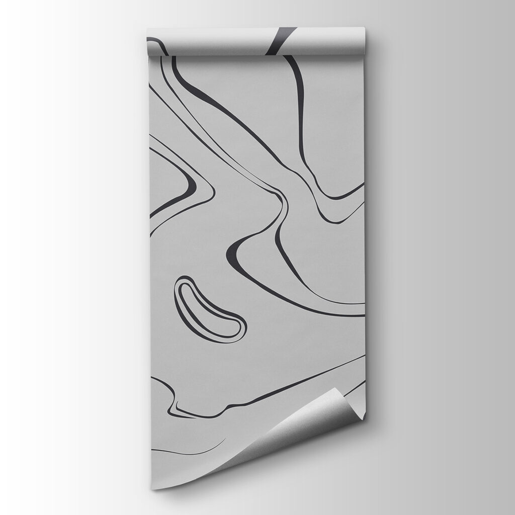 A grey and black swirls