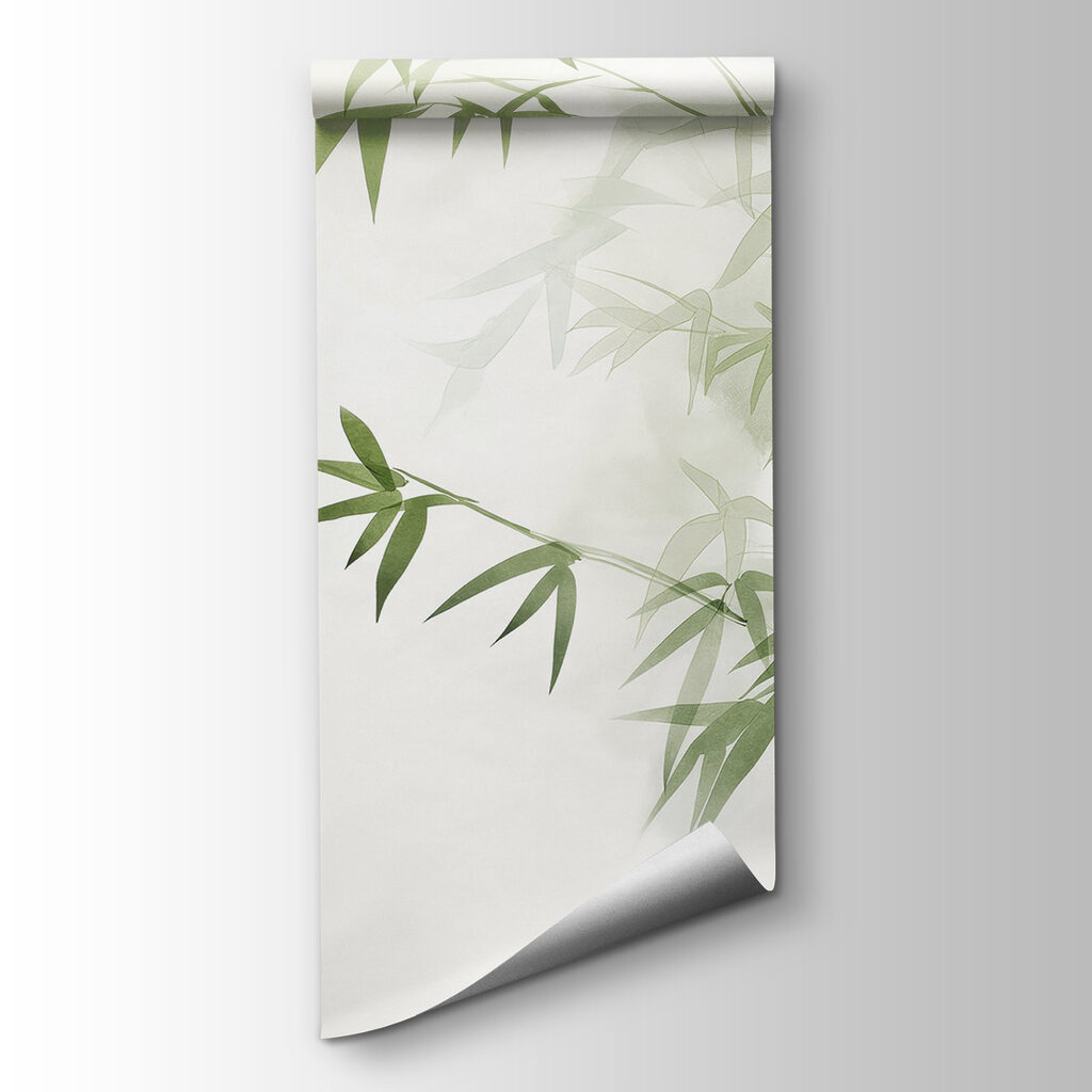 A bamboo leaves on a branch A bamboo leaves on a branch