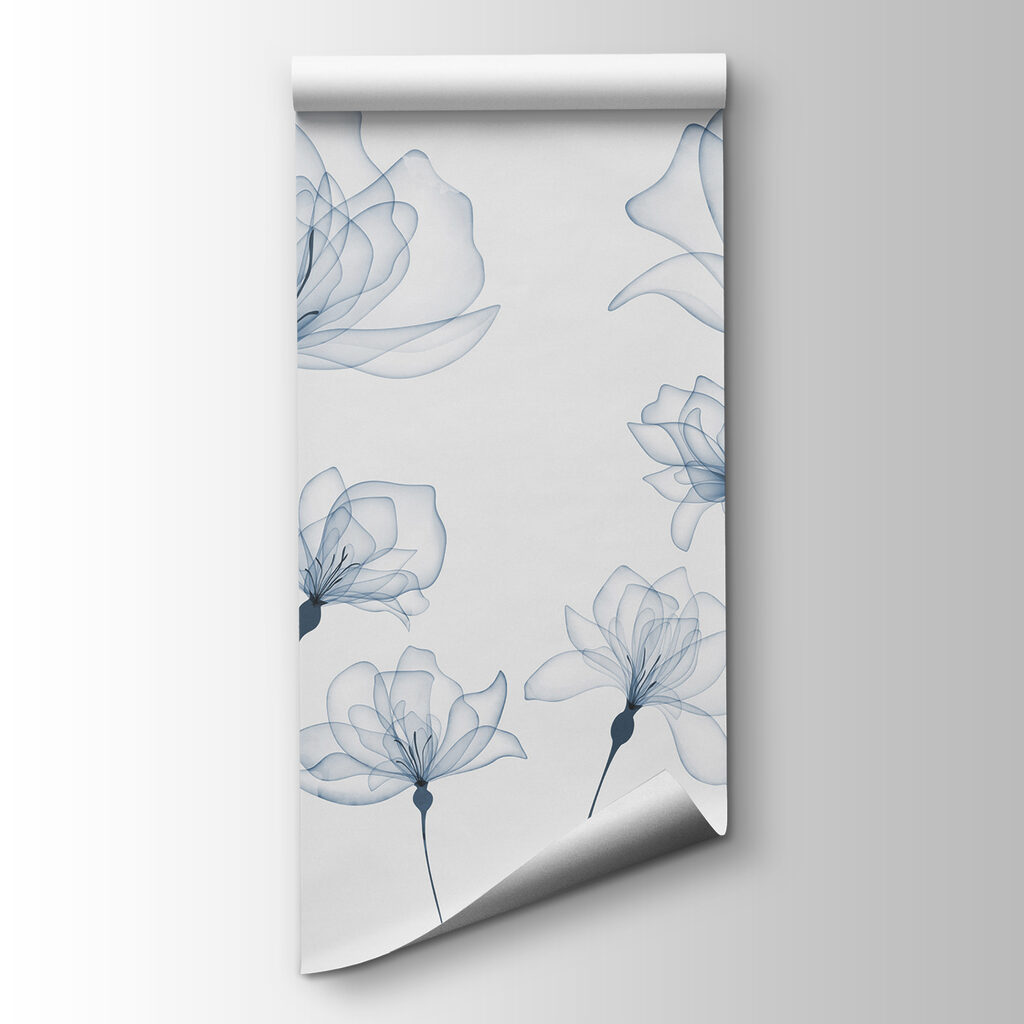 A transparent flowers on a white background A transparent flowers on a white background