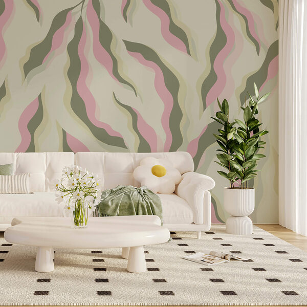 Vzor listov na svetlom pozadí