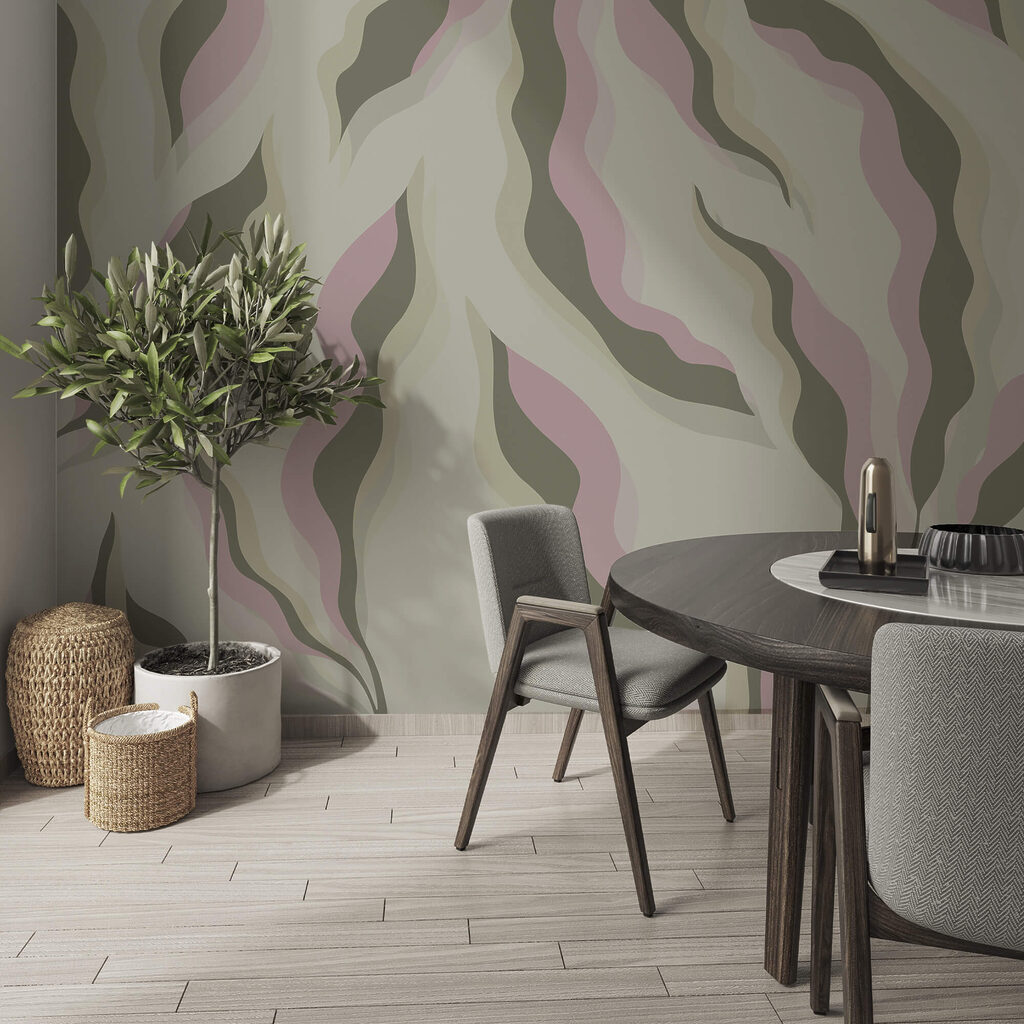 Vzor listov na svetlom pozadí