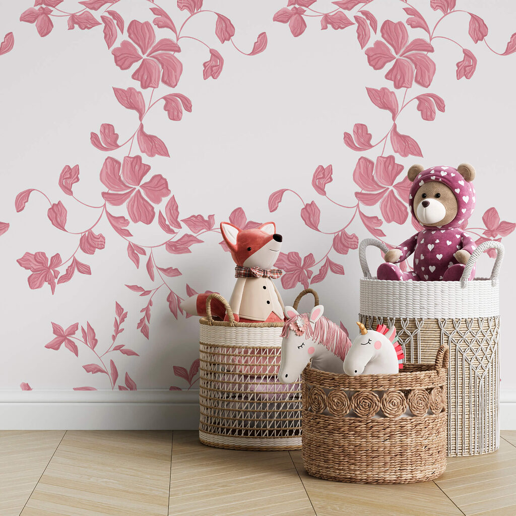 Vzor ružových kvetov