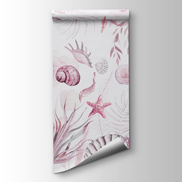 A watercolor sea life pattern