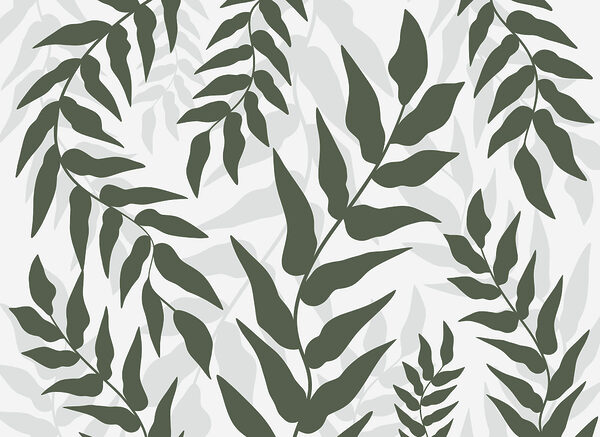 Pattern of leaves on a white background Pattern of leaves on a white background