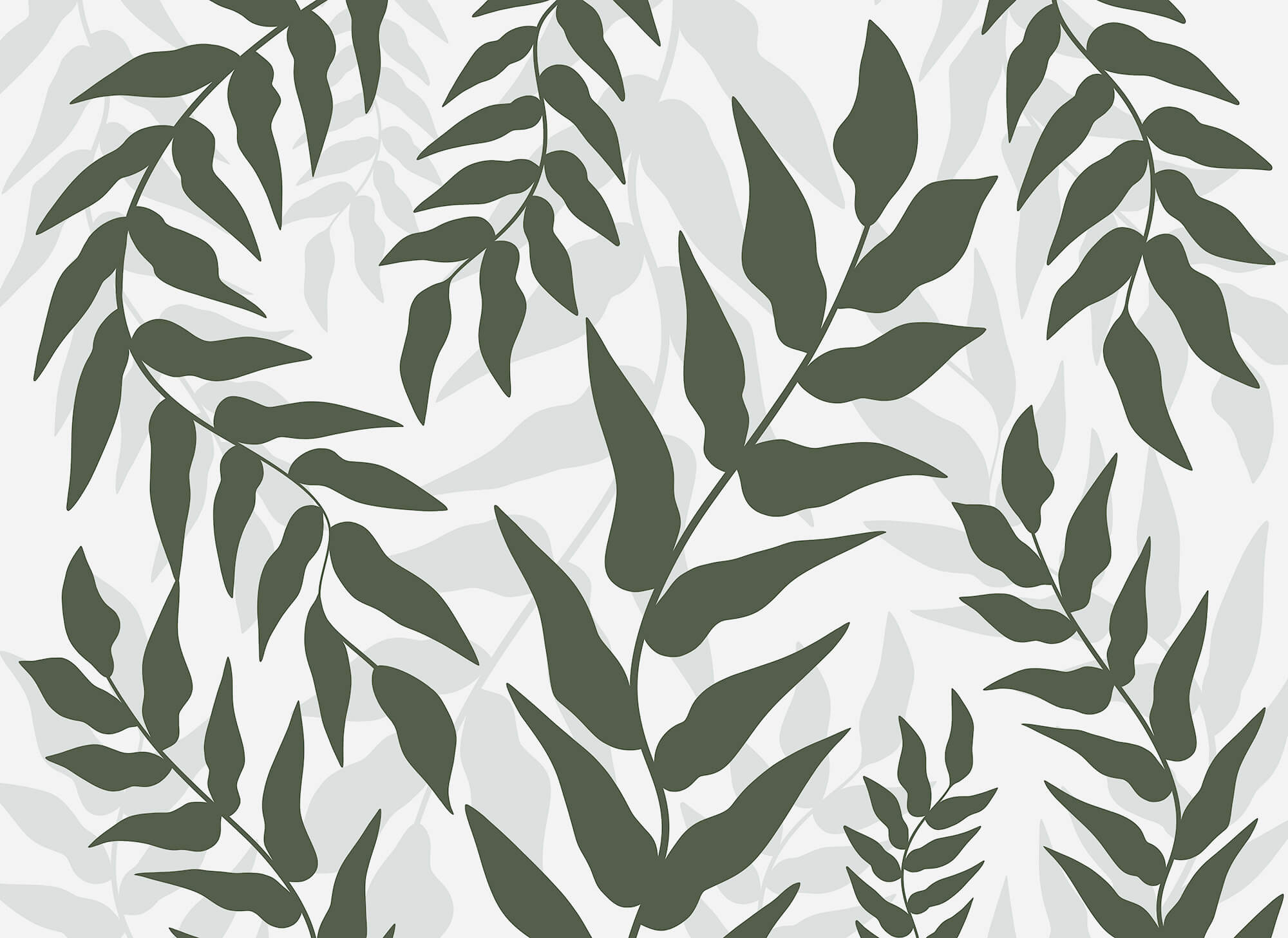 Pattern of leaves on a white background Pattern of leaves on a white background
