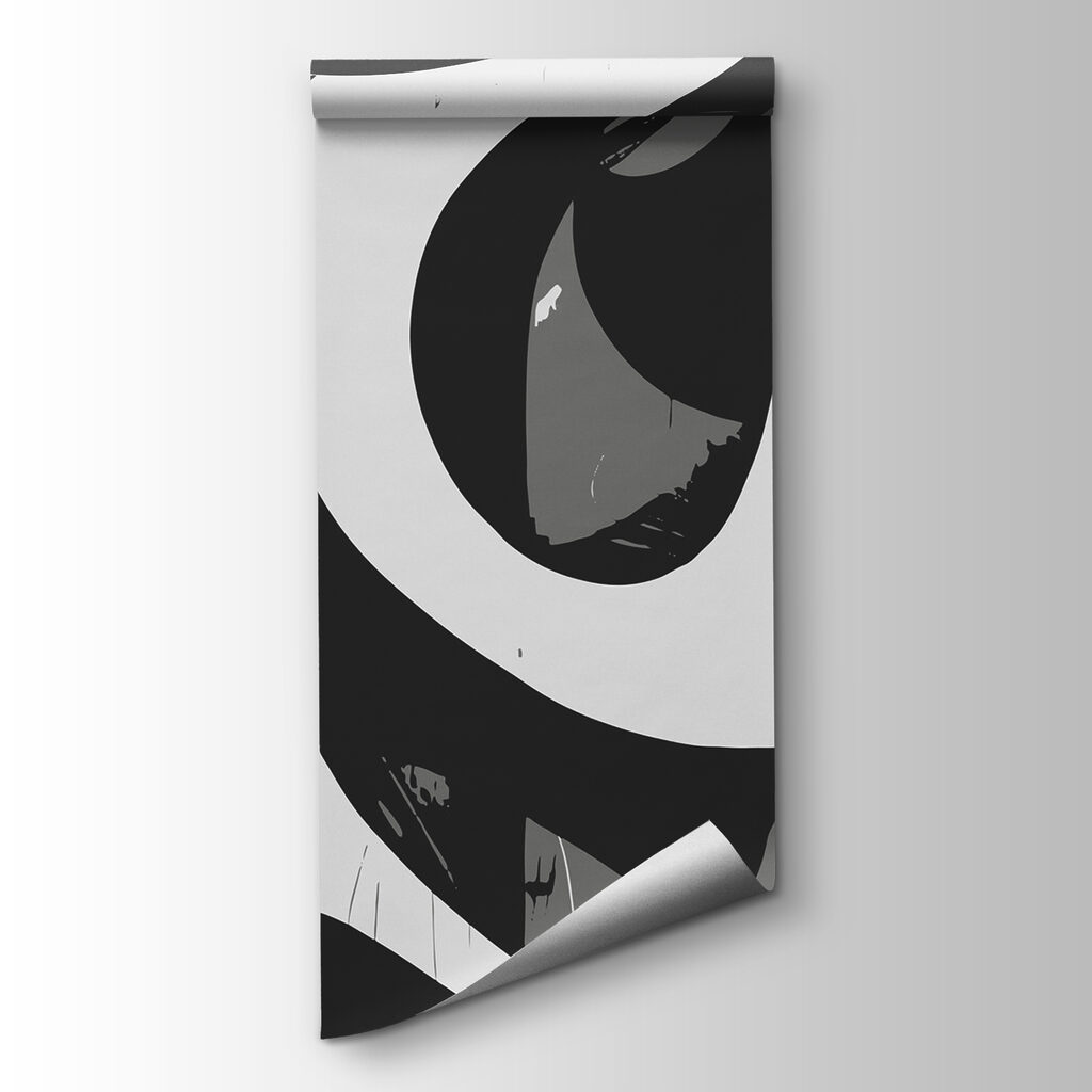 Black and white image of a swirly pattern