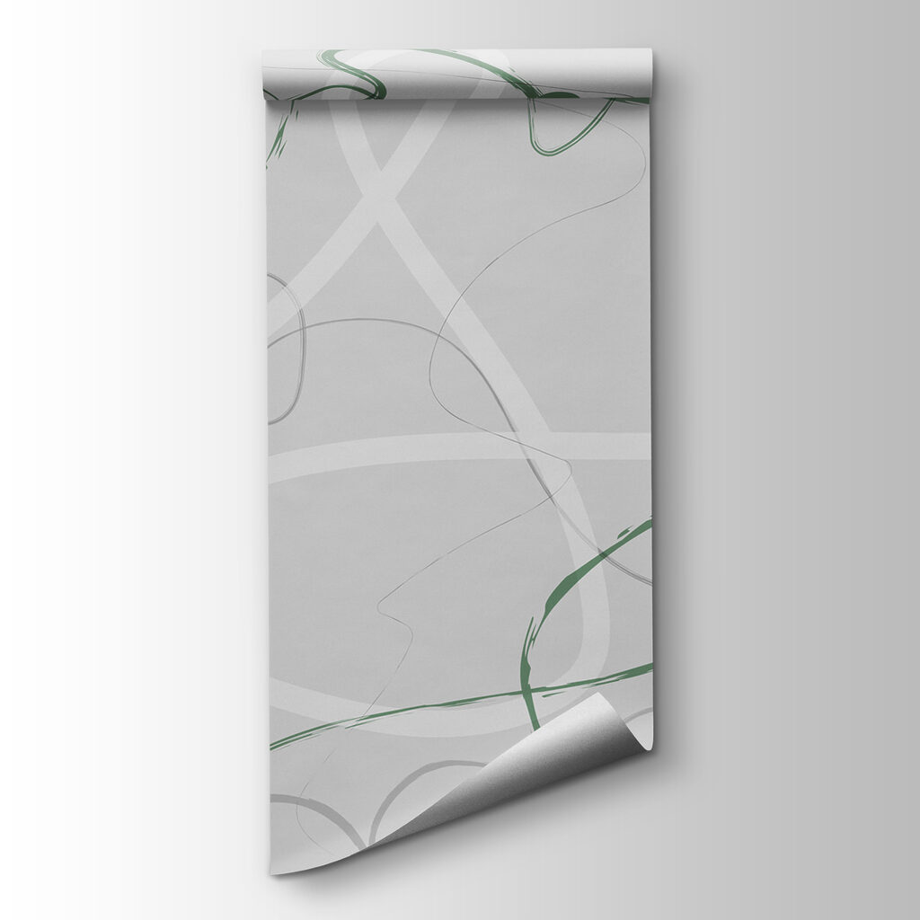 Green and grey swirly lines