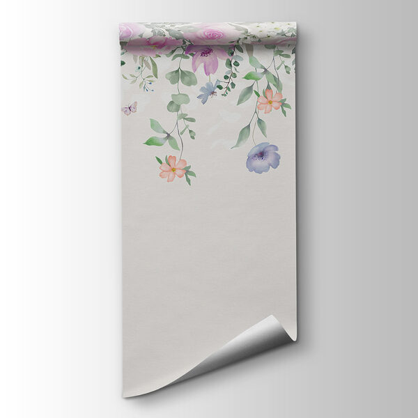 Painting of flowers and butterflies