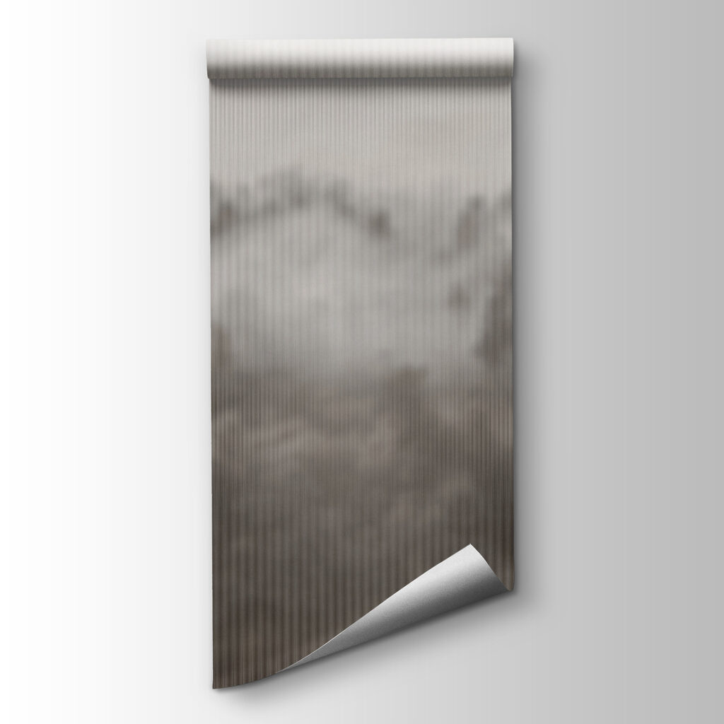 Foggy forest with trees