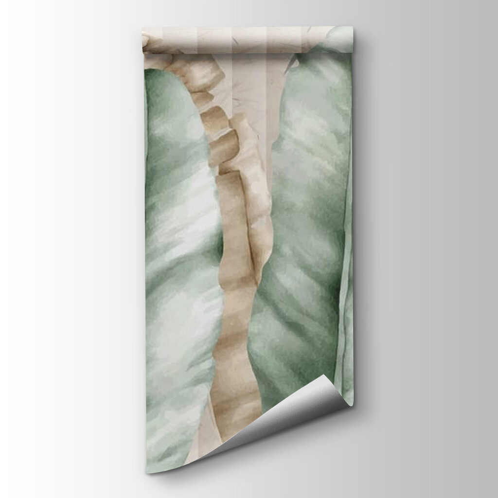 Textured leaves in soft pastel tones