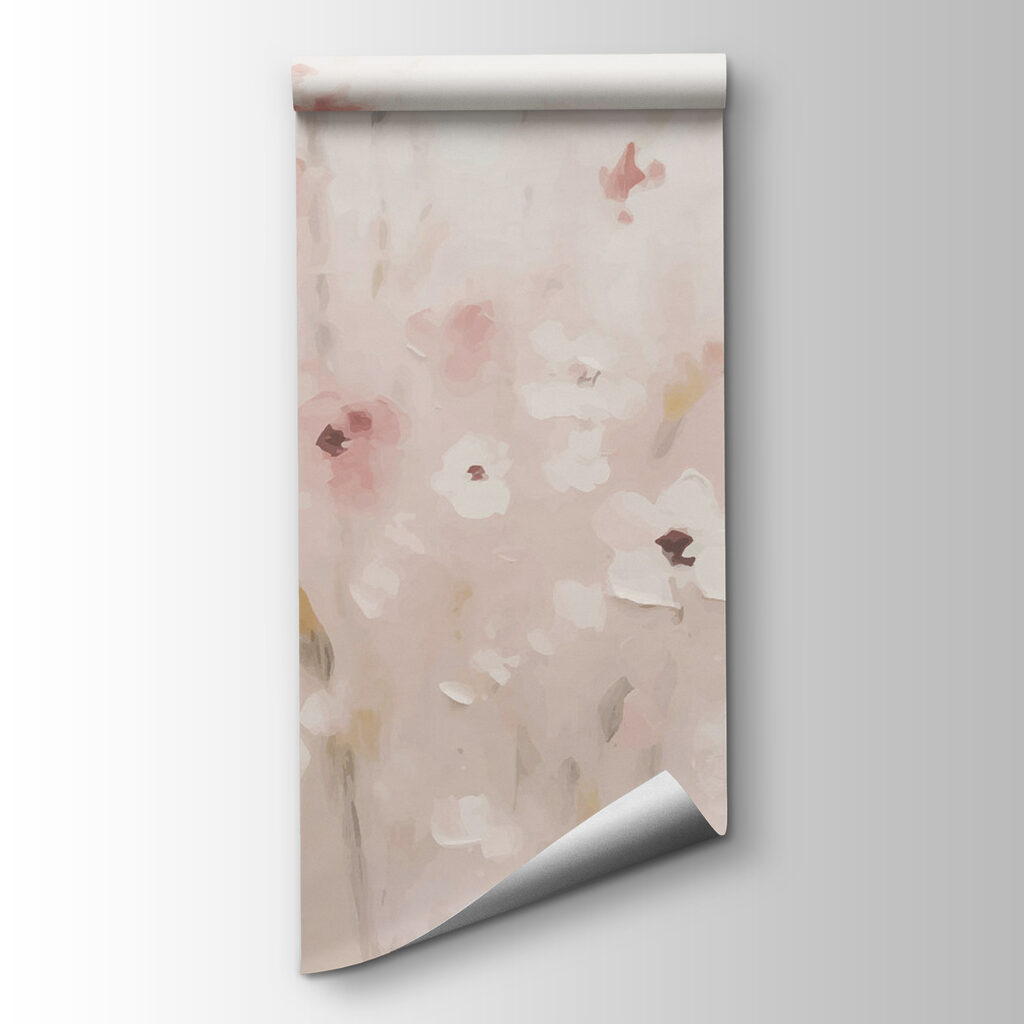 Painting of flowers on a white background Painting of flowers on a white background