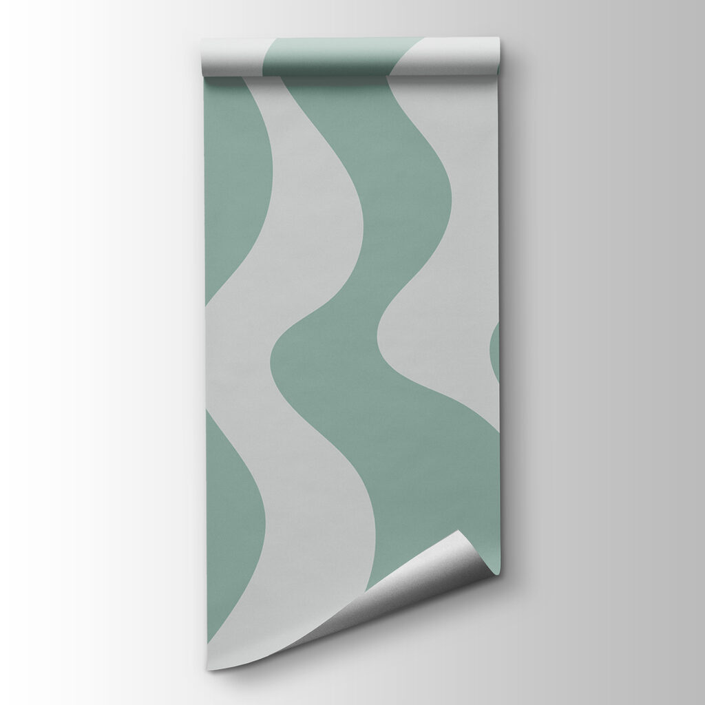 Green and white wavy lines Green and white wavy lines