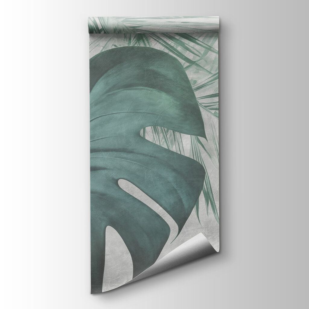 Lush green leaves in soft tones