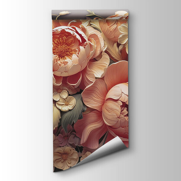 Group of flowers on a gray background