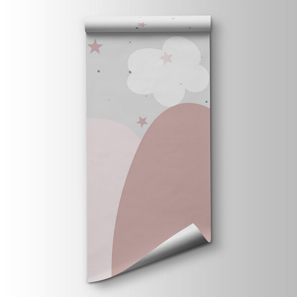 Landscape with clouds and stars Landscape with clouds and stars