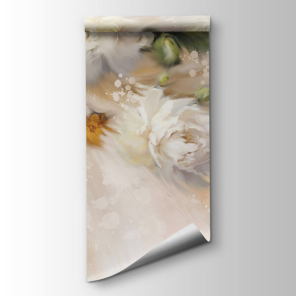 Painting of flowers on a white background