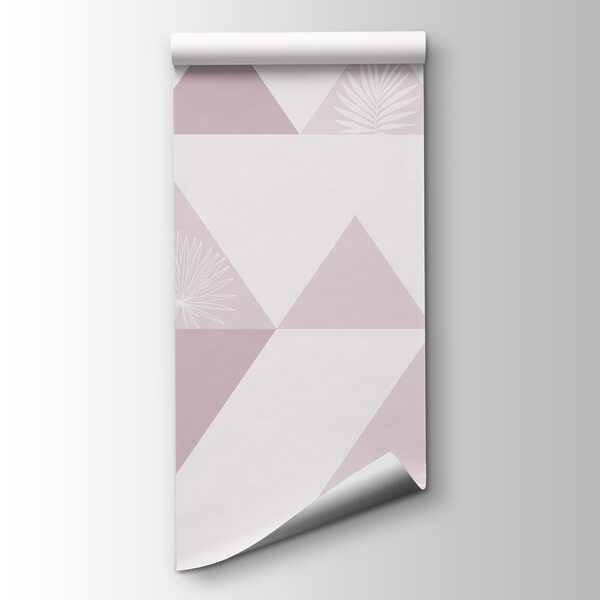 Pink triangles with white flowers Pink triangles with white flowers