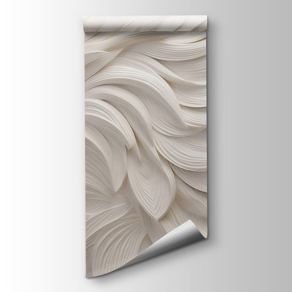 White textured surface with white feathers White textured surface with white feathers