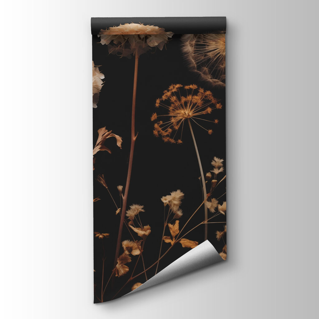 Group of dandelions on stems