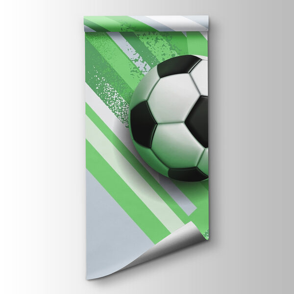 Football ball on a green and white background Football ball on a green and white background