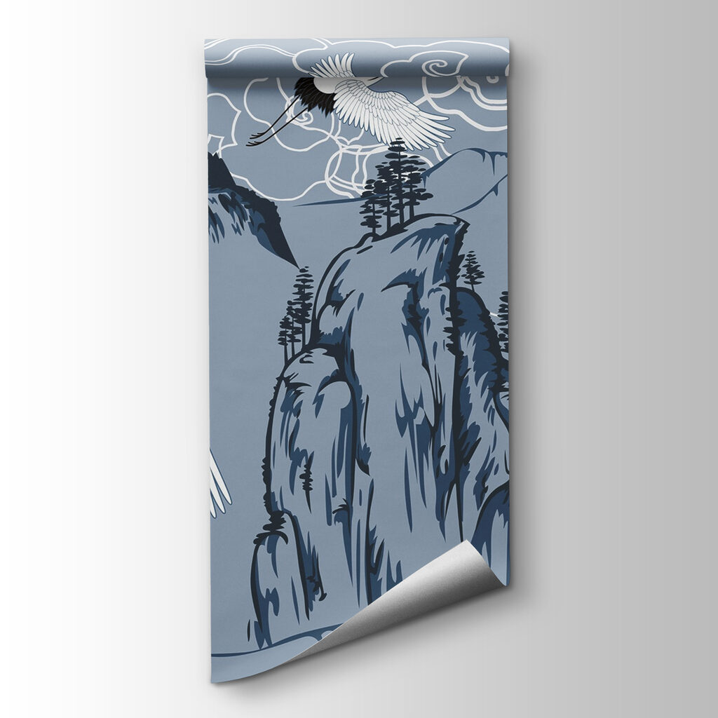 Wallpaper with birds flying over mountains Wallpaper with birds flying over mountains