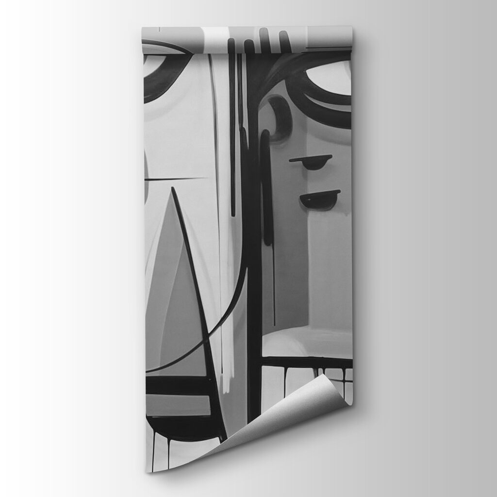 Black and white picture of a face