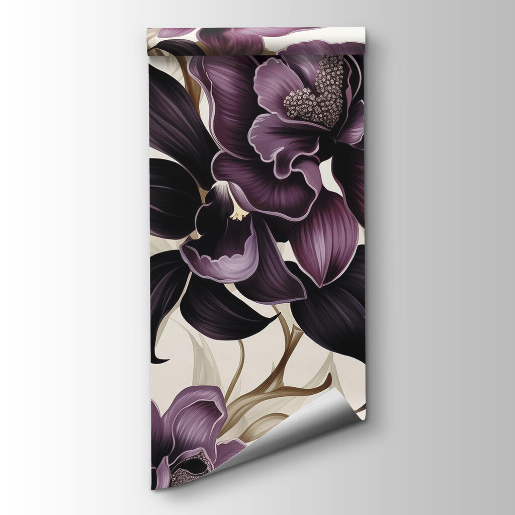 Elegant purple floral design pattern