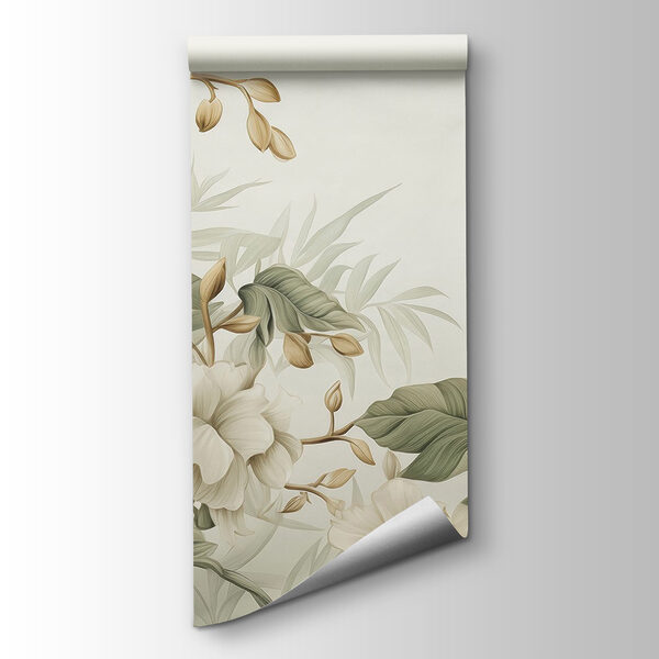 Bird on a branch with flowers