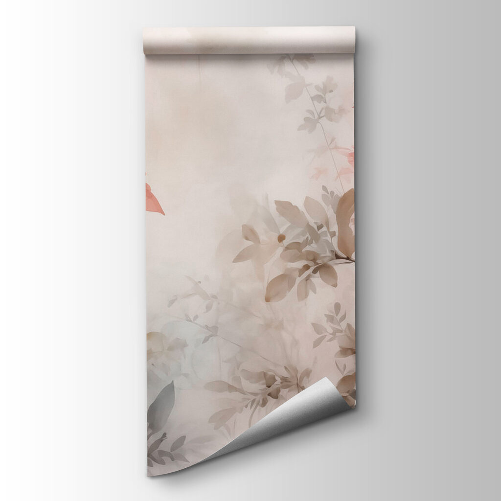 Painting of flowers on a wall